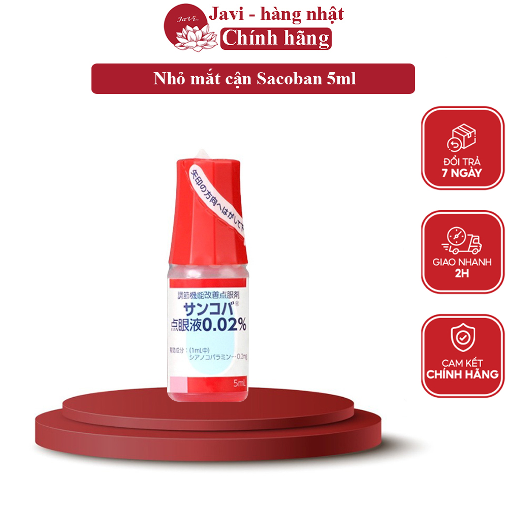 Hộp 10 lọ nhỏ mắt Sancoba giảm cận thị phục hồi thị lực Nhật Bản Nhỏ măt Nhật Bản (10 chai x 5ml)