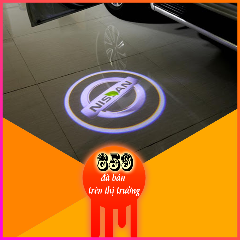 Bộ 2 Đèn led cánh cửa logo NISSAN