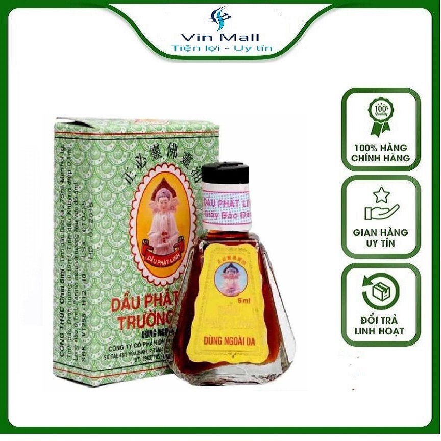 Dầu Gió Phật Linh Trường Sơn 5ml New - Giúp Xoa Bóp Xương Khớp Hiệu Quả