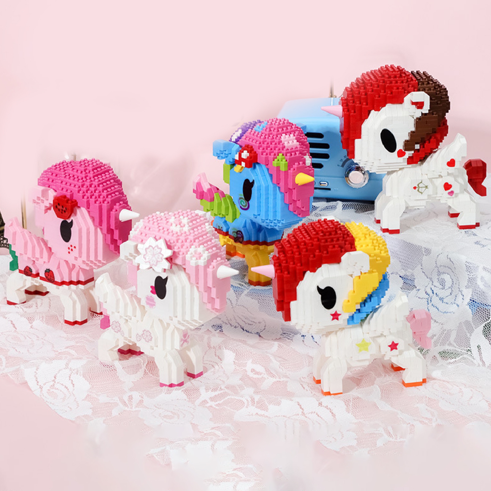 ASTELLA 1 Set Building Blocks Cute Intellectual Development Durable Cartoon Building Bricks for Home Decor