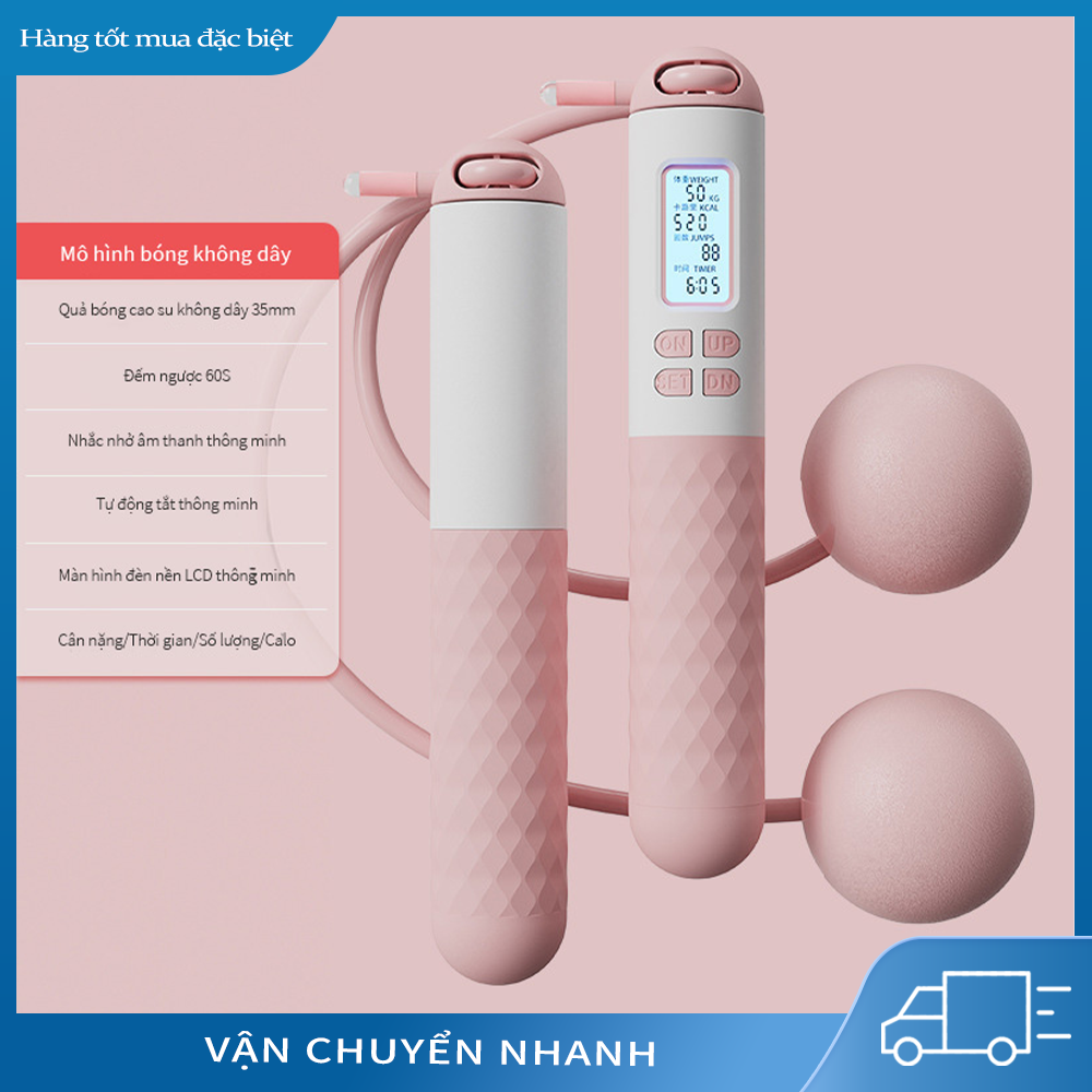 Dây nhảy không dây chu kỳ tự động nhảy dây 4 chế độ chống trượt dây nhảy đếm lượng calo đo