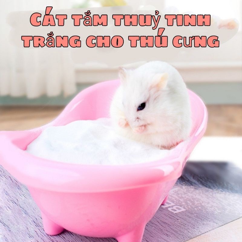 Cát tắm siêu thơm Hamster 1kg - Cát tắm thủy tinh cho Hamster