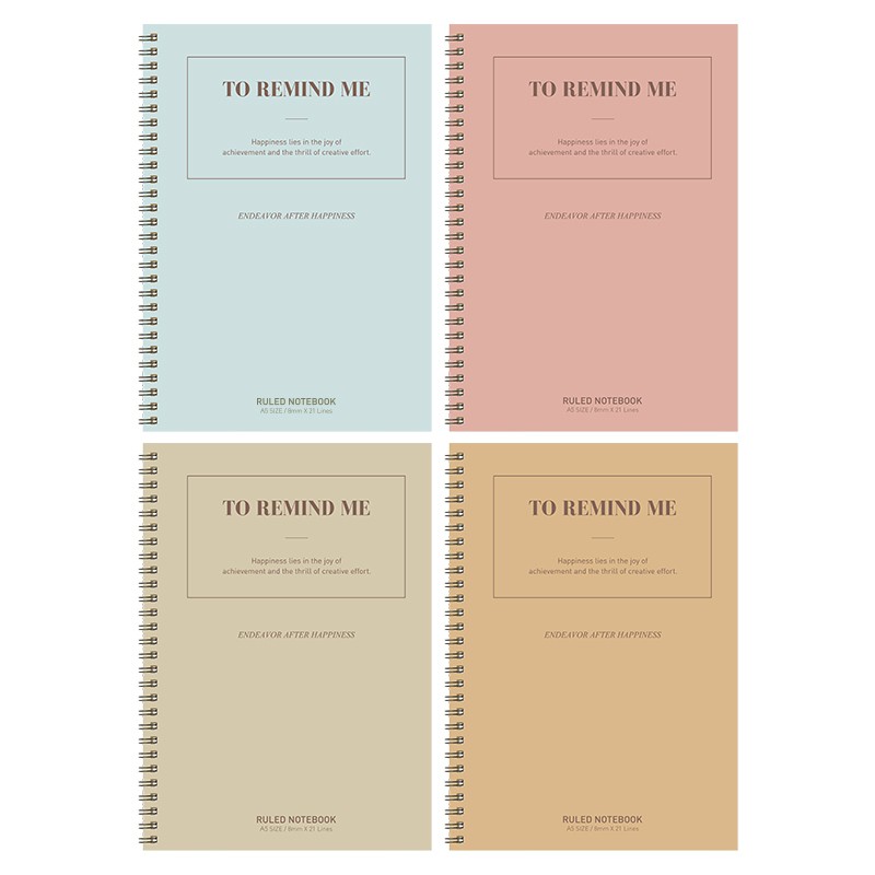 Sổ tay ghi chép A5 gáy xoắn 60 trang Deli - Kẻ ngang - Màu ngẫu nhiên