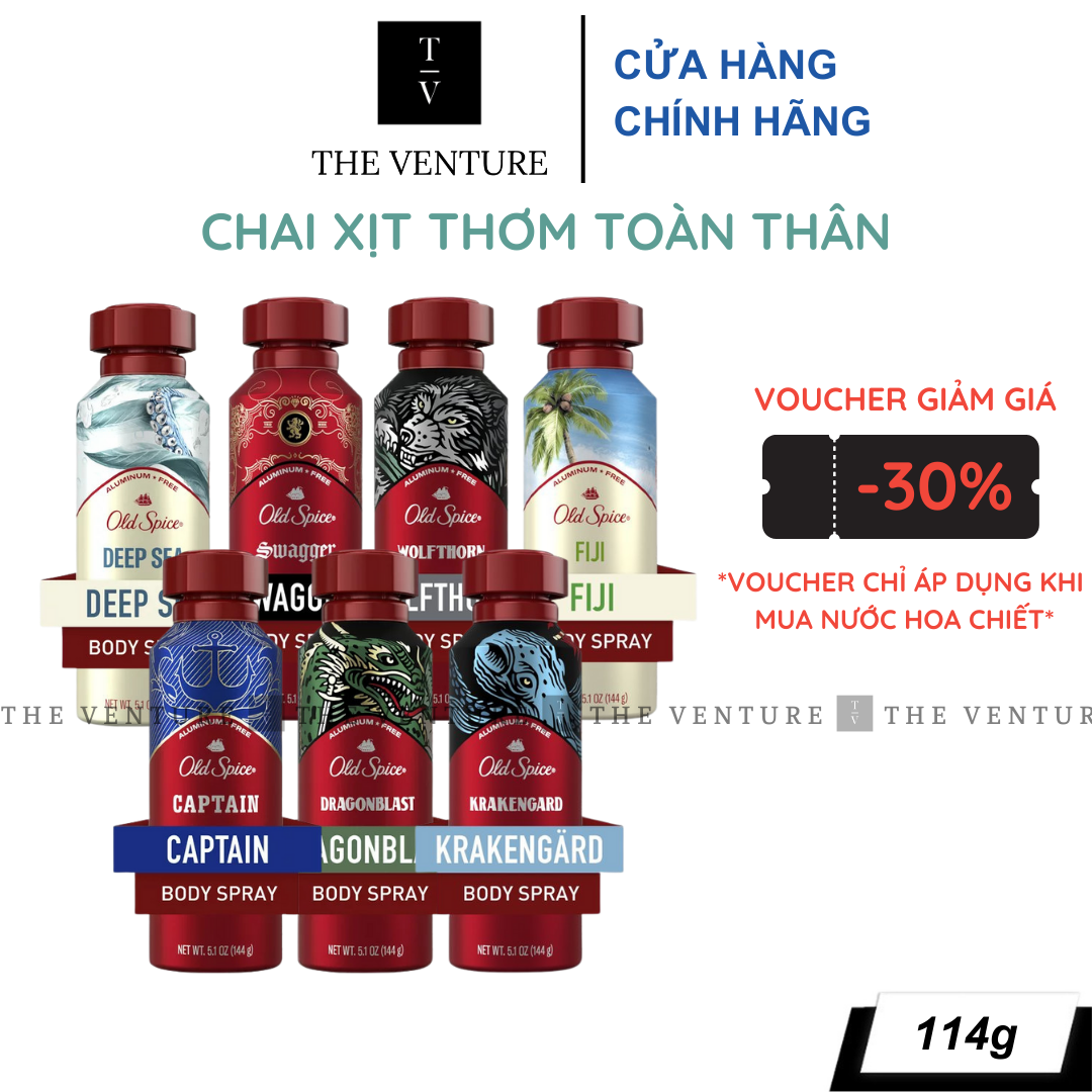 Chai xịt khử mùi old spice body spray chính hãng - 144gr