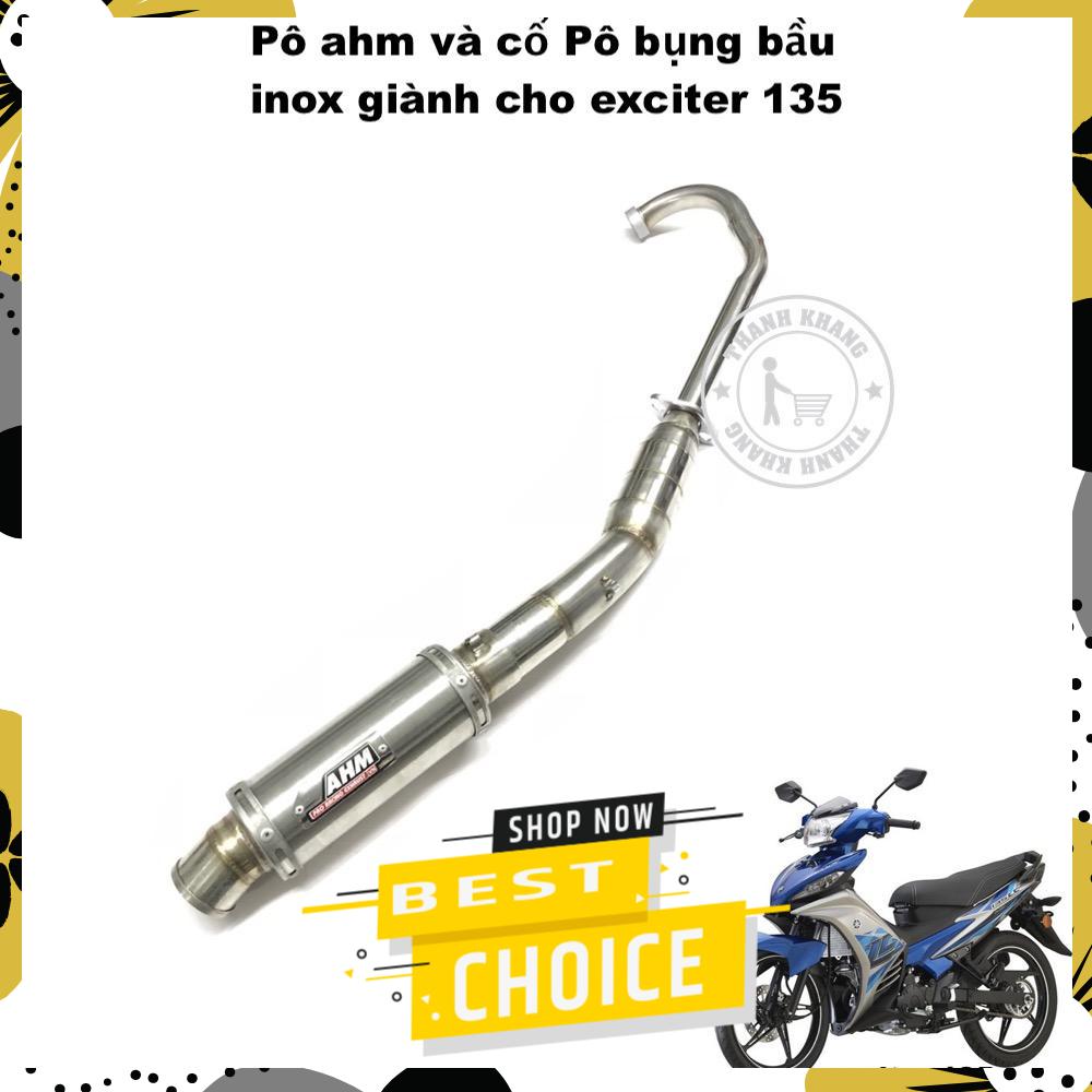 Pô và cổ pô ahm cho xe exciter 135 thanh khang 006001322 006001302