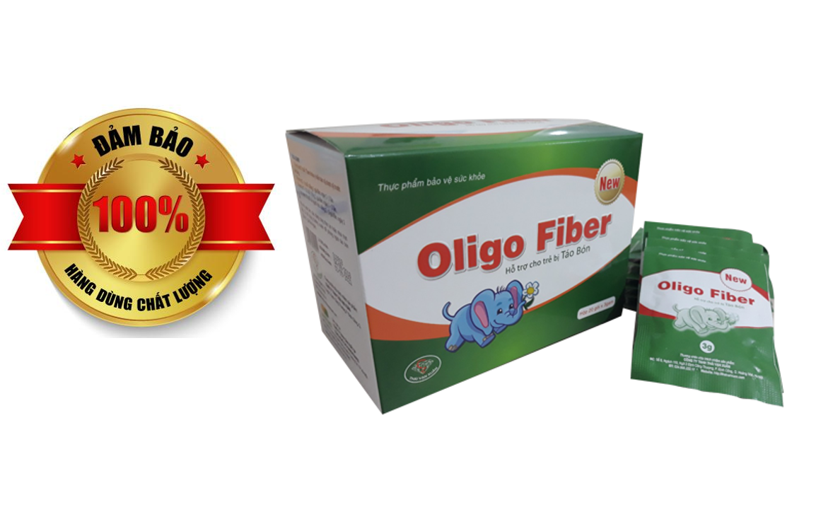 Bổ sung chất xơ cho trẻ em và người lớn, giúp nhuận tràng, giảm táo bón - Bột Oligo Fiber chứa chất xơ hòa tan, dễ hấp thu - Hộp 20 gói