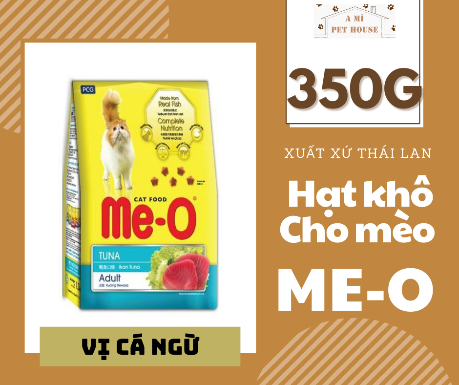 Thức ăn cho mèo me-o vị cá ngừ 350g | hạt khô me-o