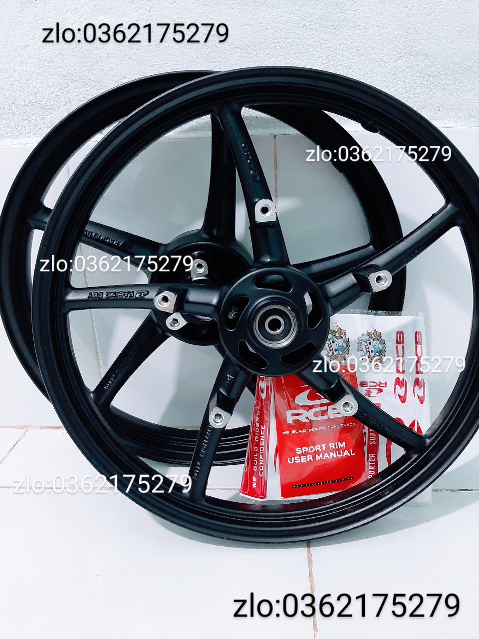 Cặp bánh mâm rcb 1.6 1.85 chính hảng gắn xe raider satria gắn vừa như zin