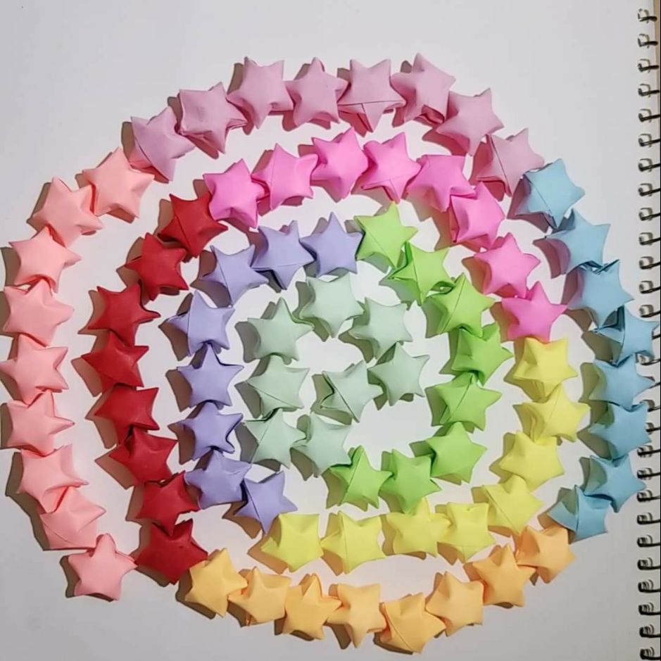 Sao giấy gấp sẵn bao đẹp