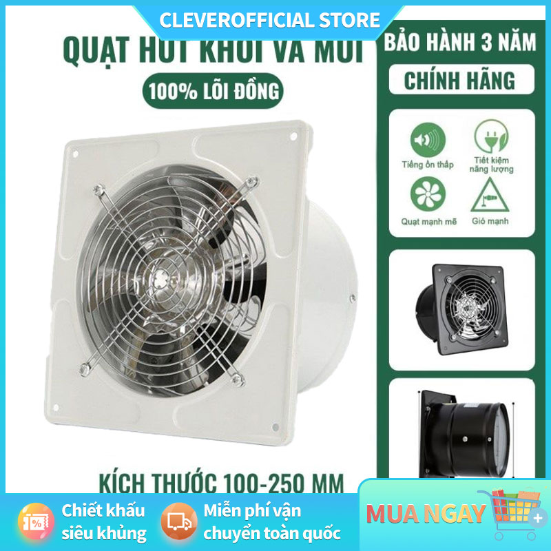 ⚡Miễn Phí Vận Chuyển⚡ Quạt hút gió Quạt Thông Gió hút mùi nhà bếp nhà vệ sinh phòng ngủ Model FD-100 FD-150 FD-200 công xuất 25-80W