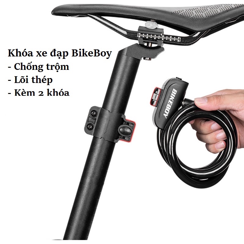 Khóa Chống Trộm Bike Boy, Khóa Dây Xe Đạp Lõi Thép