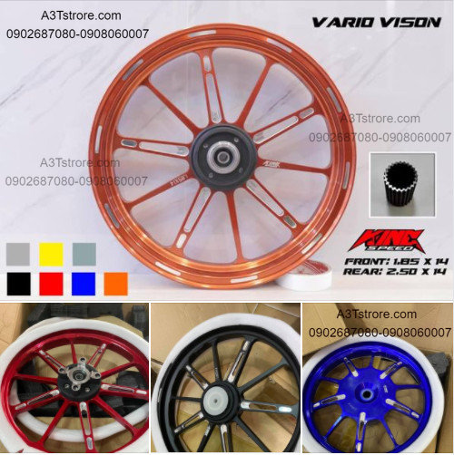 MÂM ĐÚC CNC KINGSPEED XE TAY GA AIR BLADE VISION AB125 CLICK 110 SCOOPY