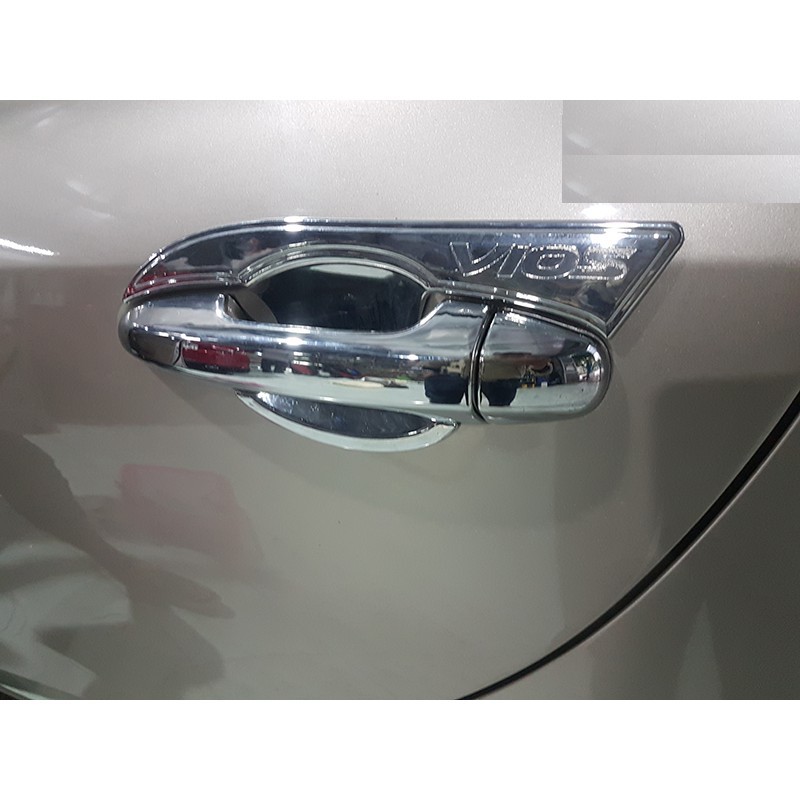 Ốp tay nắm và hõm cửa xe Vios 2019-2020 loại Dày mạ Crom Cao cấp