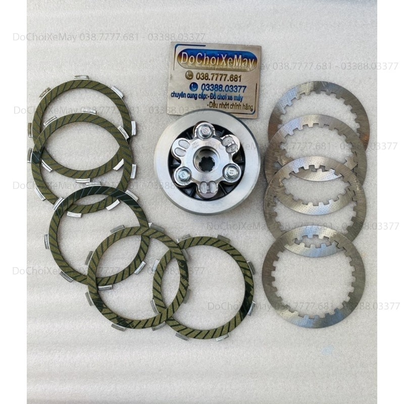 Bộ nồi 6 lò xo Wave Dream 100cc 110cc 50cc ATE Racing kèm bố nồi độ gắn như ZIN ko chế bao mạnh bốc . DoChoiXeMay