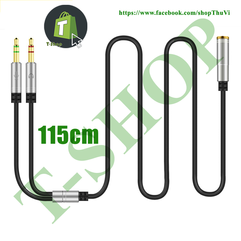 Jack chuyển đổi tai nghe 3.5 sang Audio & Mic