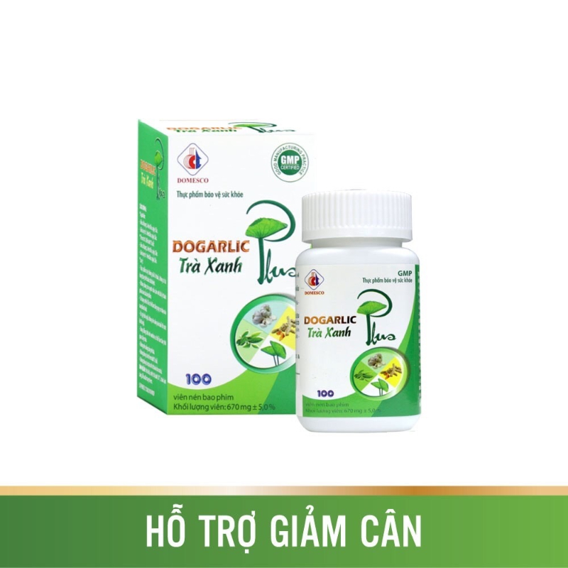 Viên uống giảm cân DOGARLIC TRÀ XANH PLUS Hộp 100 viên - DMC