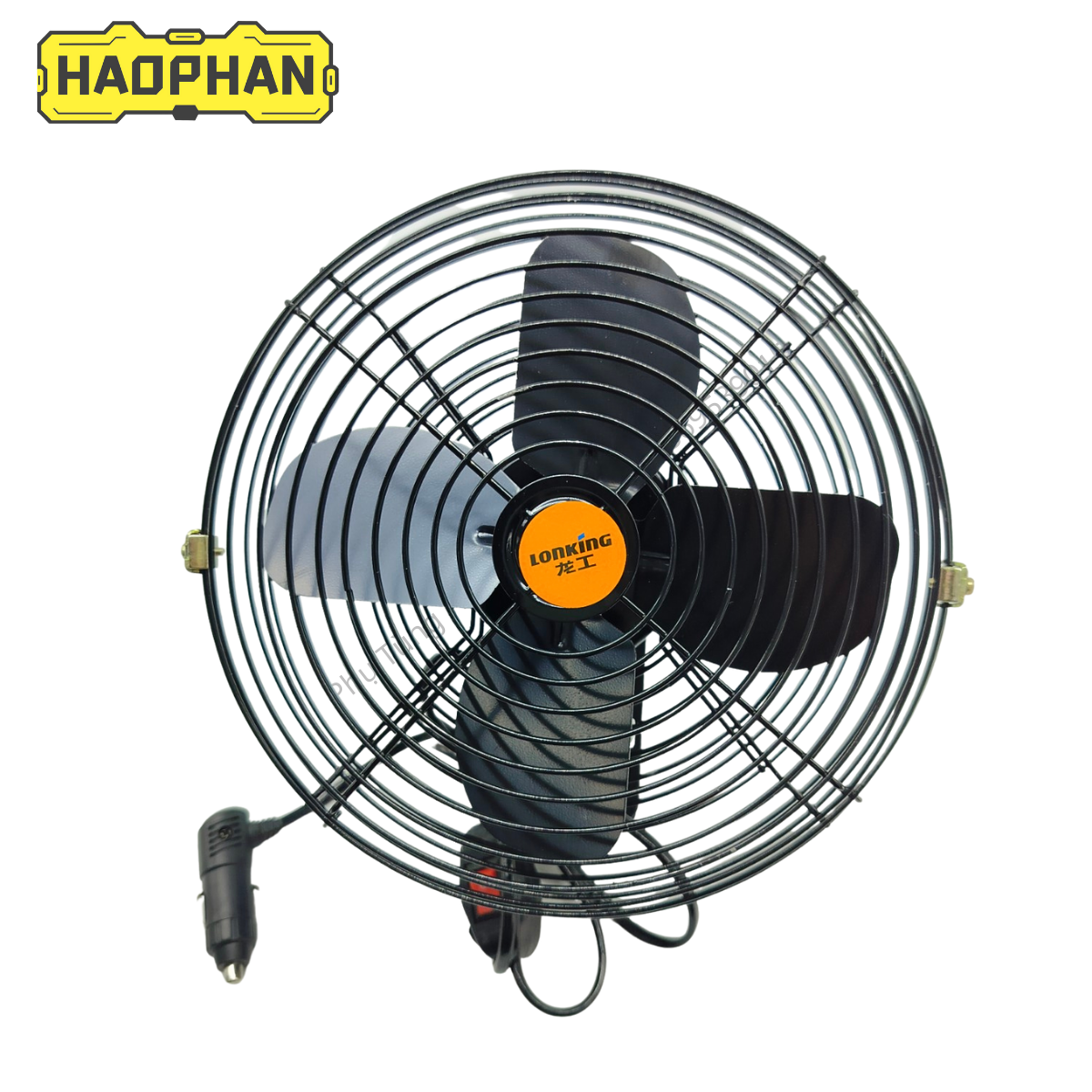 Quạt treo trên ô tô, quạt gắn xe ô tô, quạt 12V, 24V kẹp trên ô tô, xe tải , xe hơi, quạt kẹp mini, cánh sắt đường kính 22cm, bảo hành 6 tháng - phutunghaophan