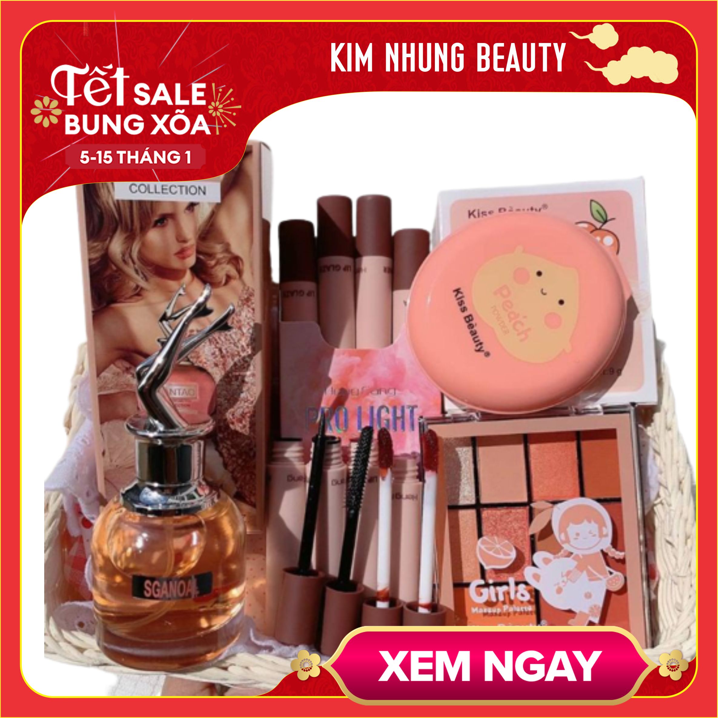Bộ trang điểm đầy đủ 7 món nhỏ gọn tiện lợi giá rẻ