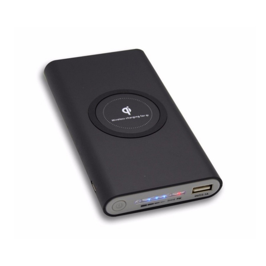 Sạc dự phòng kiêm sạc không dây QI 10000mAh