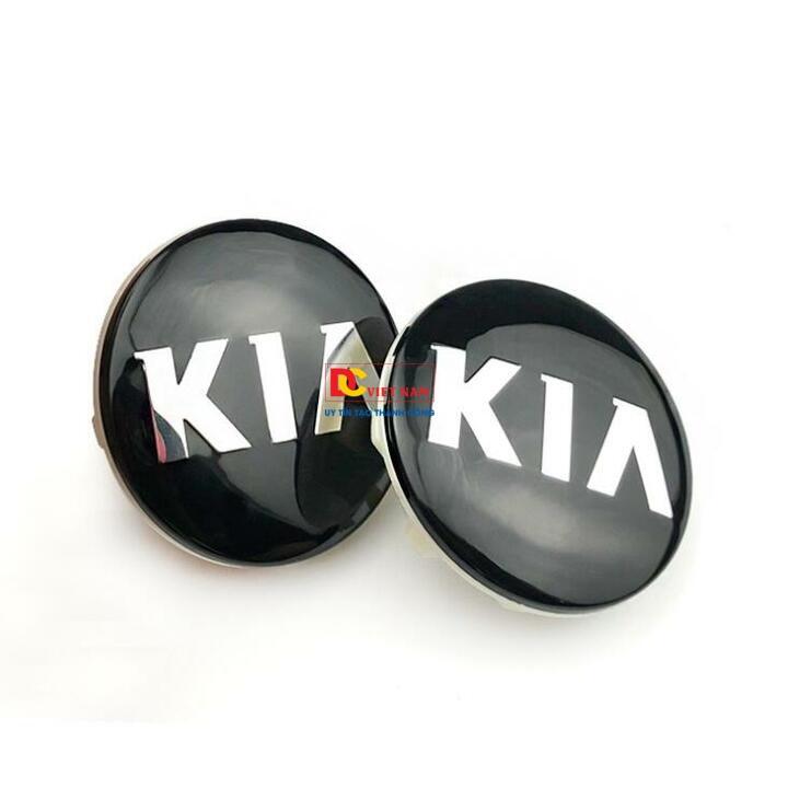 1 chiếc ốp lazang, logo chụp mâm bánh xe ô tô, xe hơi KIA-58D đường kính ngoài 58mm