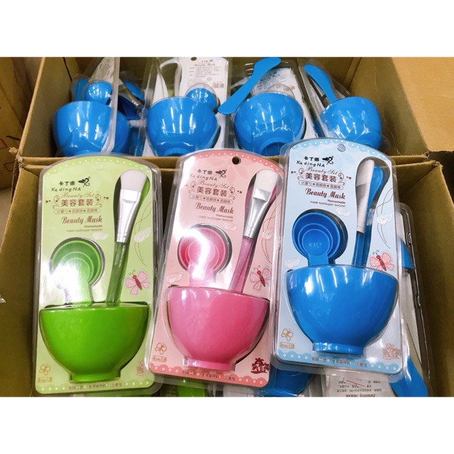 Bộ chén cọ đắp mặt nạ