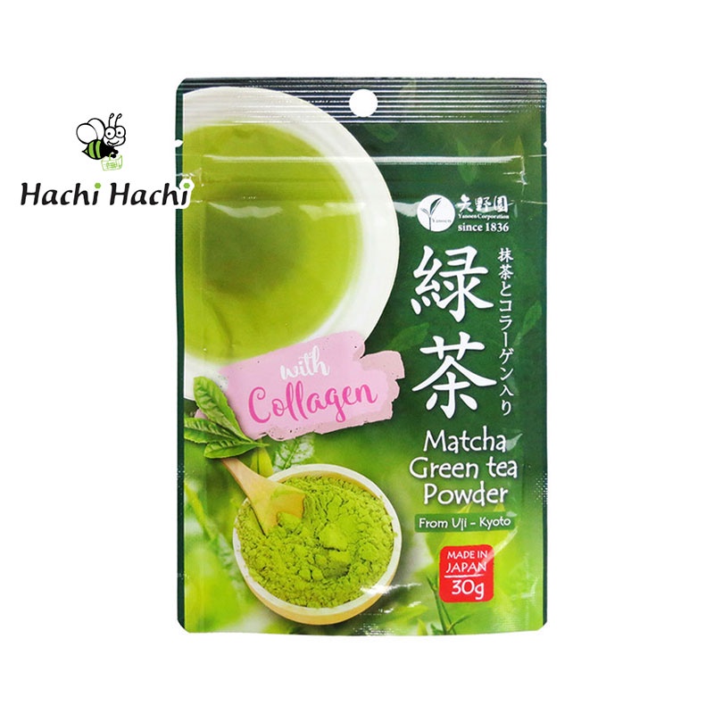 Bột trà xanh Matcha Collagen Yanoen 30g - Hachi Hachi Japan Shop