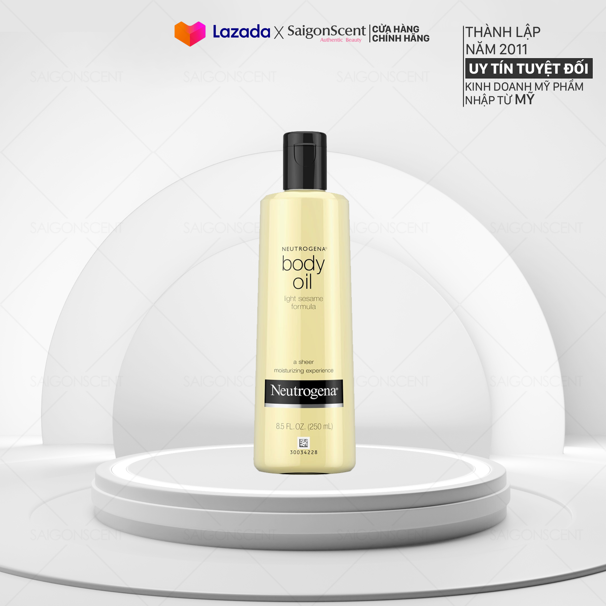 [HCM][Saigon Scent] Tinh dầu dưỡng Neutrogena Body Oil Light Sesame Formula(250ML)