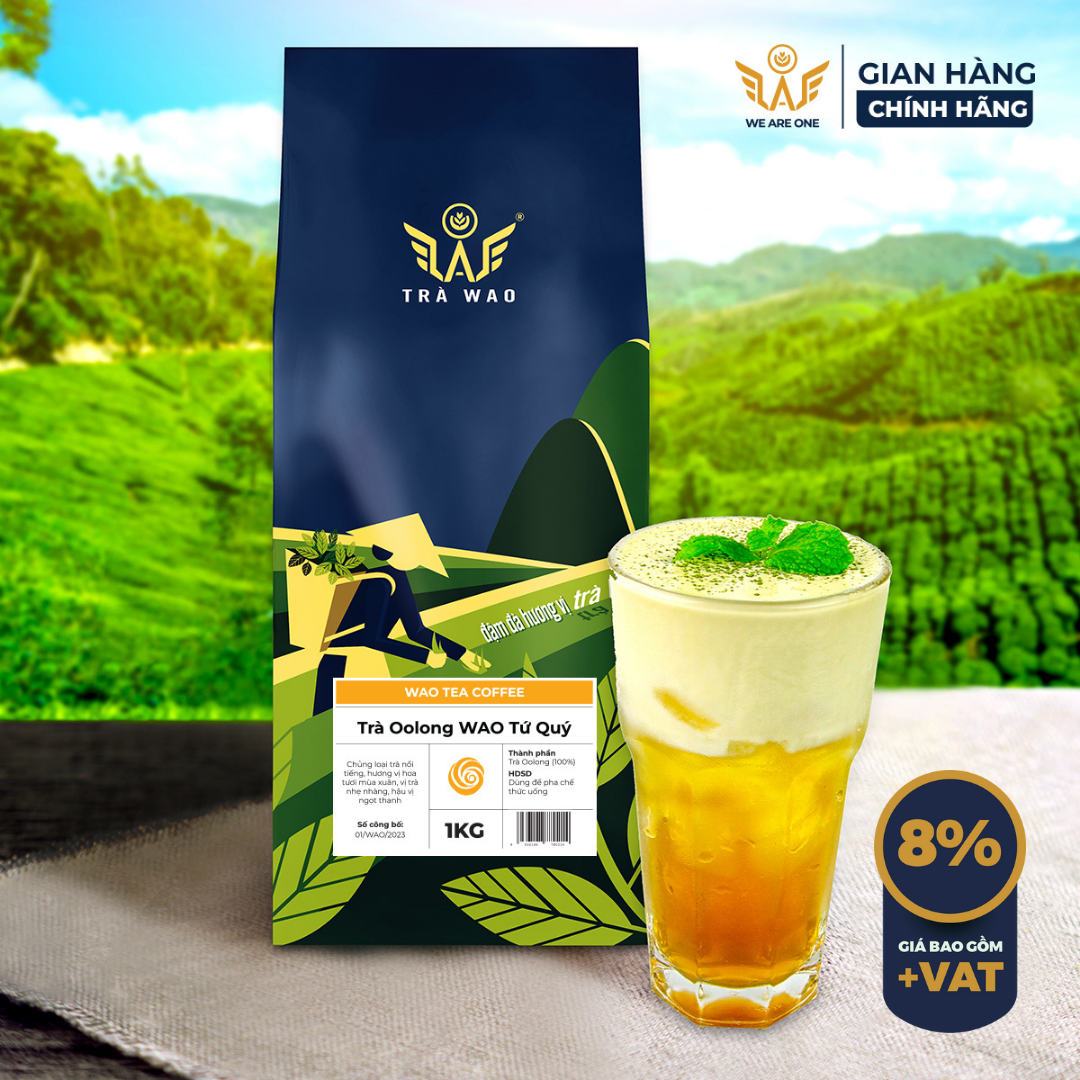 Oolong Tứ Quý WAO trà oolong viên lớn cao cấp