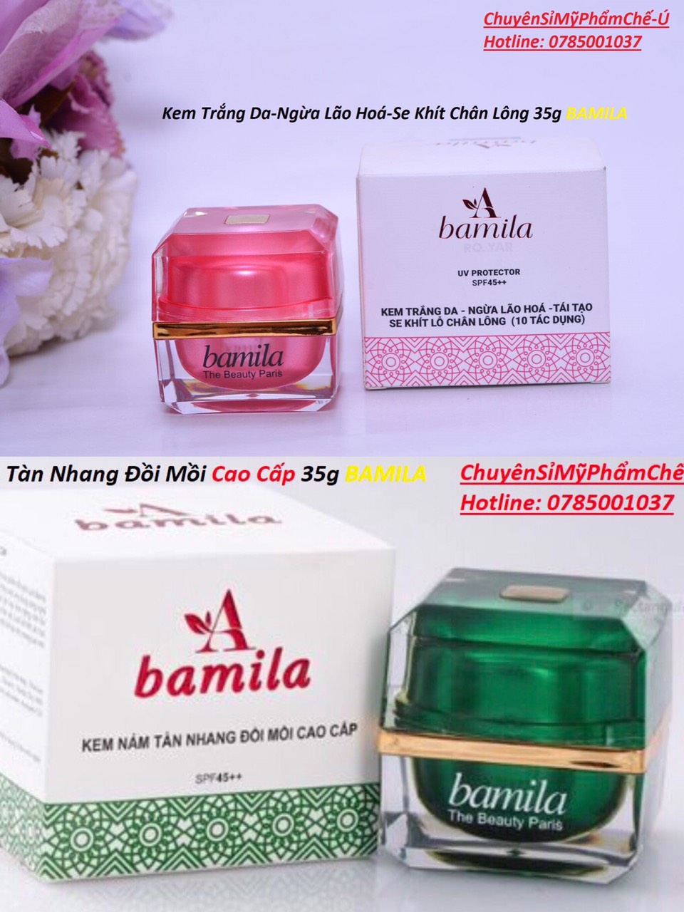 Kem Bamila 2 Loại Dòng 35G CAO CẤP TÀN NHANG & LÃO HÓA SKCL
