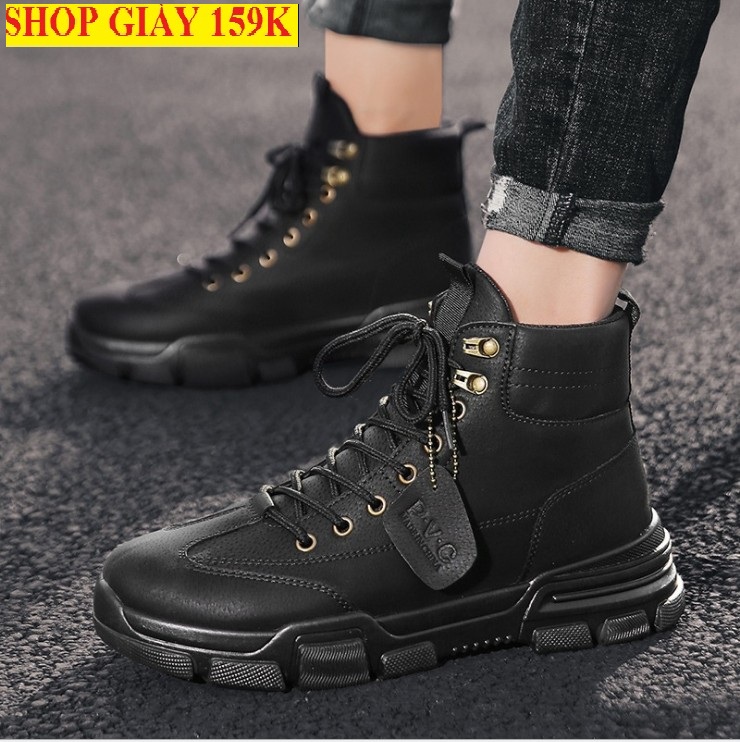 Giày cao cổ nam - bốt da nam Fashion da cao cấp đế khâu kiểu dáng bụi bặm đường phố VUA GIÀY - 362