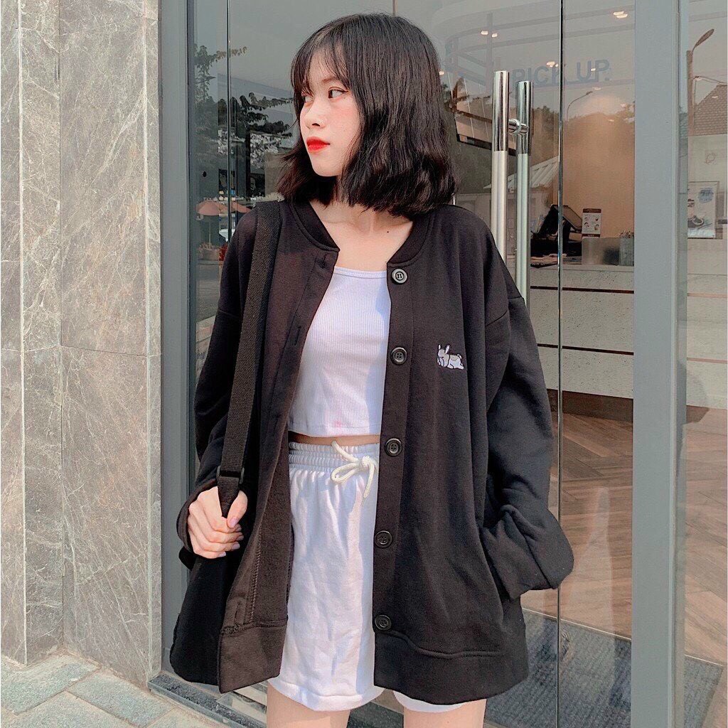 Áo khoác cardigan nam nữ vải nỉ  bao dày bao đẹp