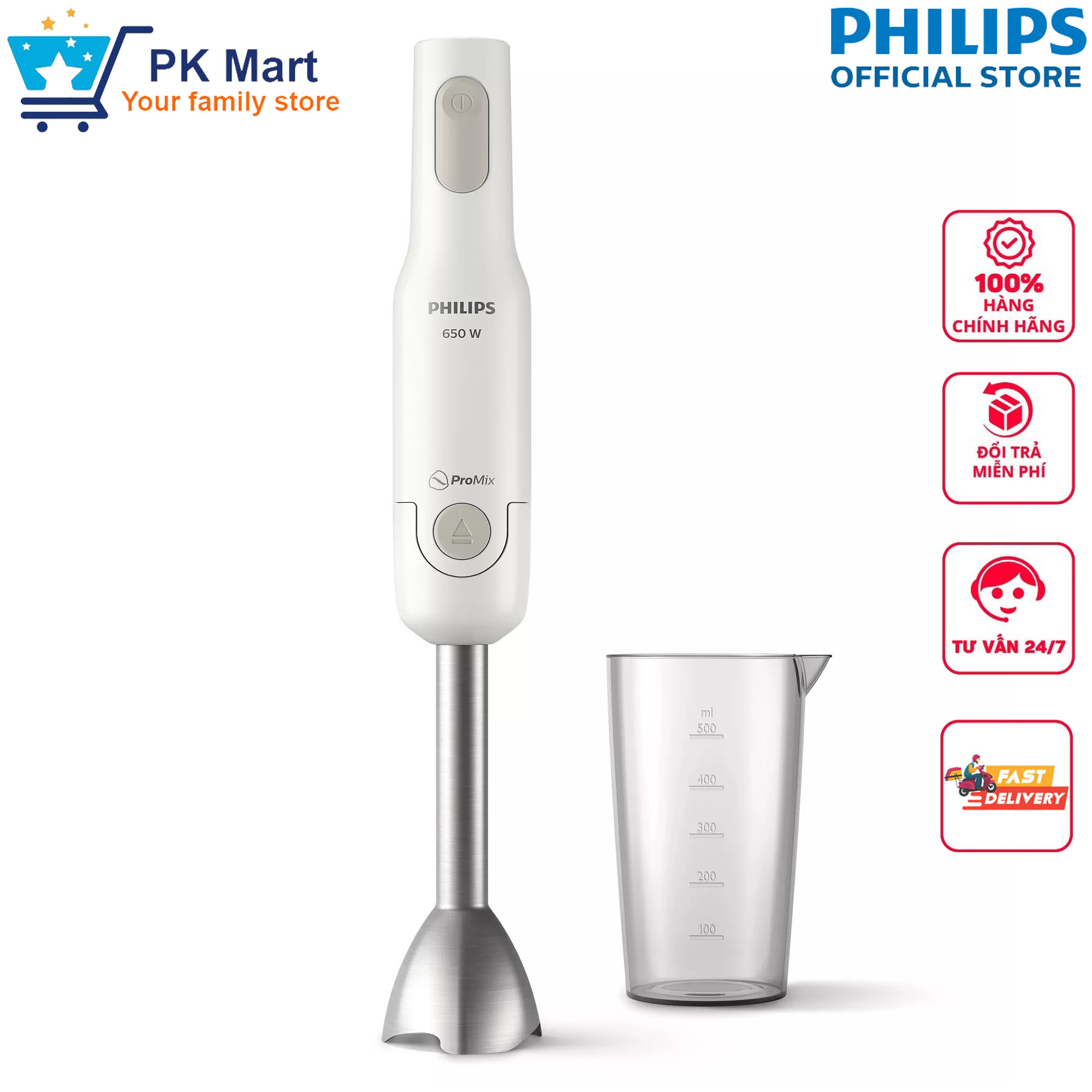 Máy xay cầm tay philips hr1604 550w và hr2534 650w - hàng chính hãng