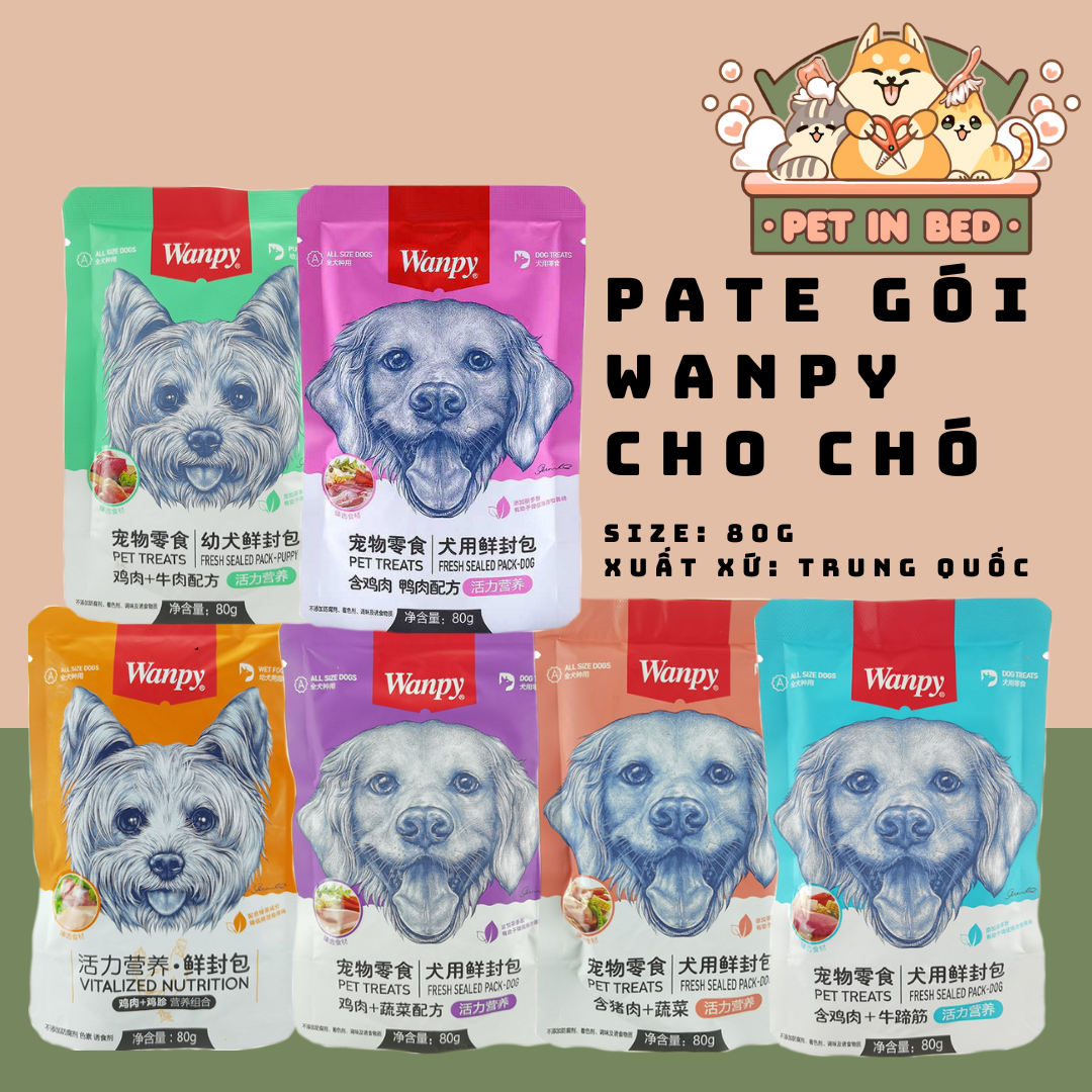 Wanpy / Pate gói Wanpy dành cho cún cưng nội địa Trung