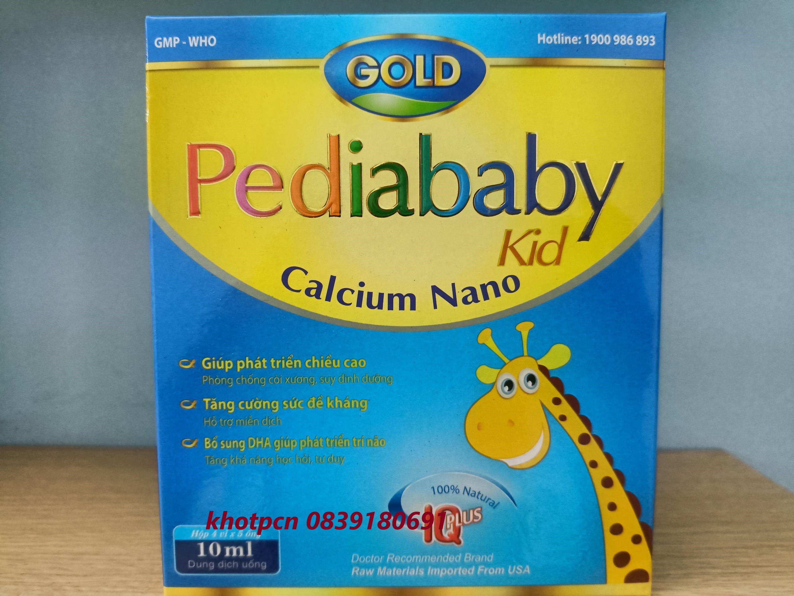 Pediababy kid Calcium nano giúp phát triển chiều cao tăng cường sức đề kháng, bổ sung DHA, giúp phát triển trí não bổ sung canxi và vitamin D3 ,giúp xương chắc khỏe giảm nguy cơ loãng xương rất hiêu quả - hộp 20 ống