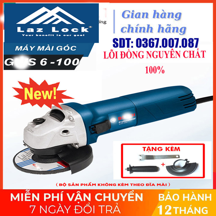 Máy mài góc máy cắt cầm tay gws 6-100 công suất 670w cam kết motor đồng 100% - máy mài máy cắt cầm tay laz lock