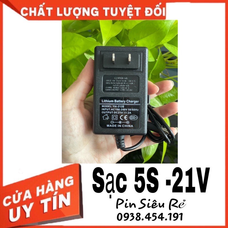 Sạc 5s 21v 2A hàng newchuyên sạc pin Lion có đèn báo sạc