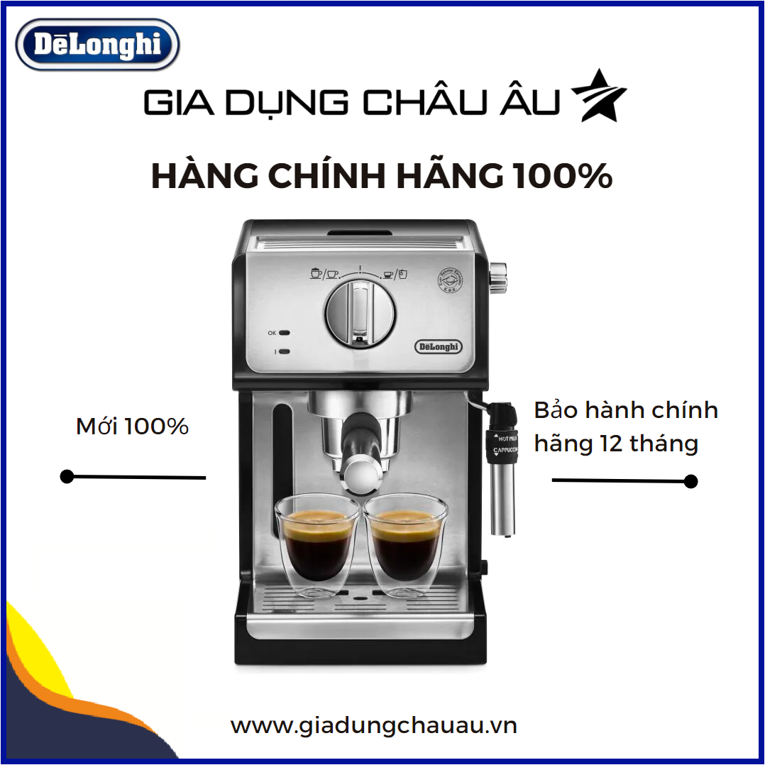 Máy pha cà phê delonghi ecp35.31 - bảo hành chính hãng 12 tháng - coffee machine delonghi ecp3531 - delonghi ecp 35.31