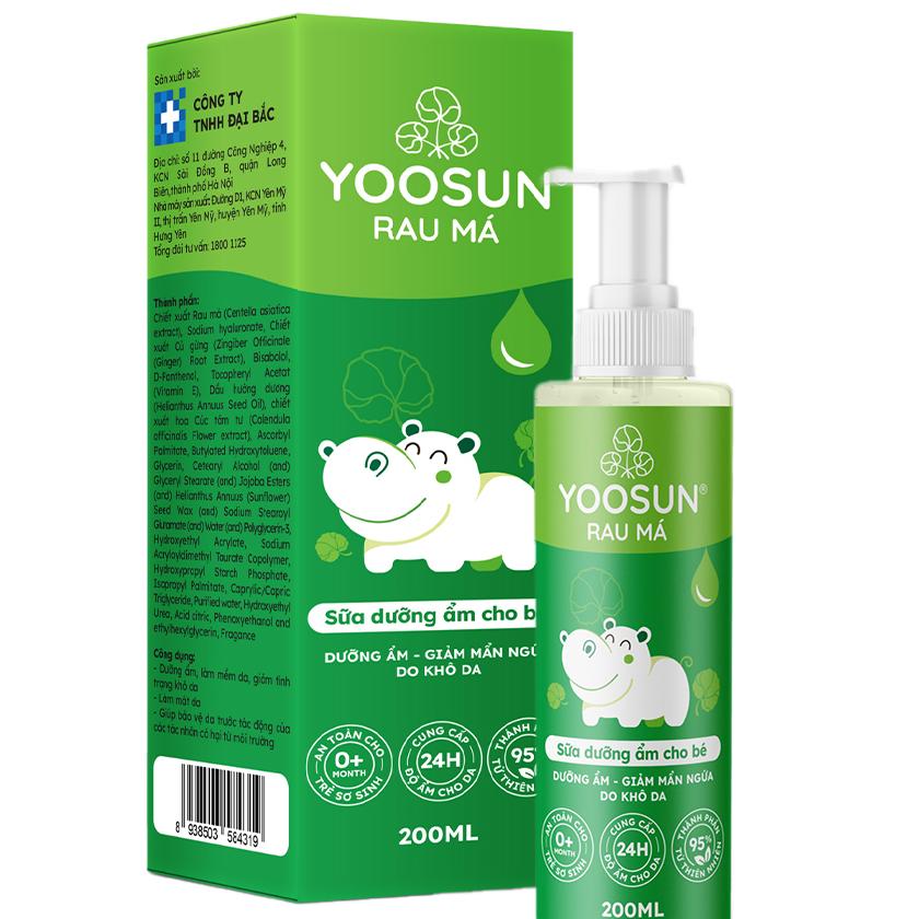 Yoosun Sữa Dưỡng Ẩm Cho Bé Yoosun Rau Má 200ml Dưỡng Ẩm Mềm Mịn Da Giảm Ngứa Khô Da Bảo Vệ Da Trước Tác Nhân Có Hại