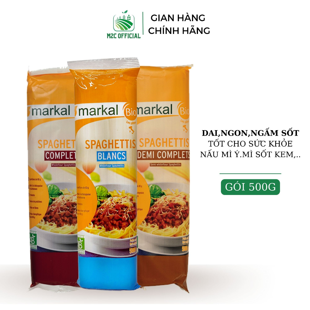 Mì spaghetti trắng hữu cơ Markal 500g nấu mì ý, xào rau củ đổi món cho cả nhà Giá 128,040 Đồng*Miễn phí vận chuyển