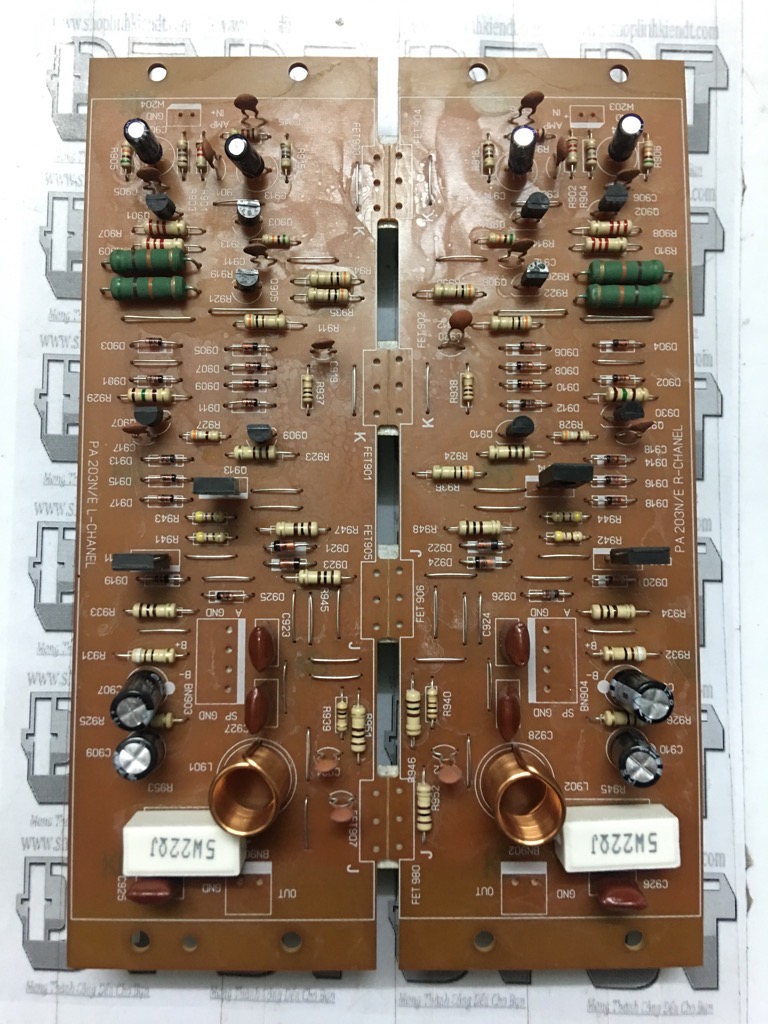Board công suất amply 4 sò dùng mosfet