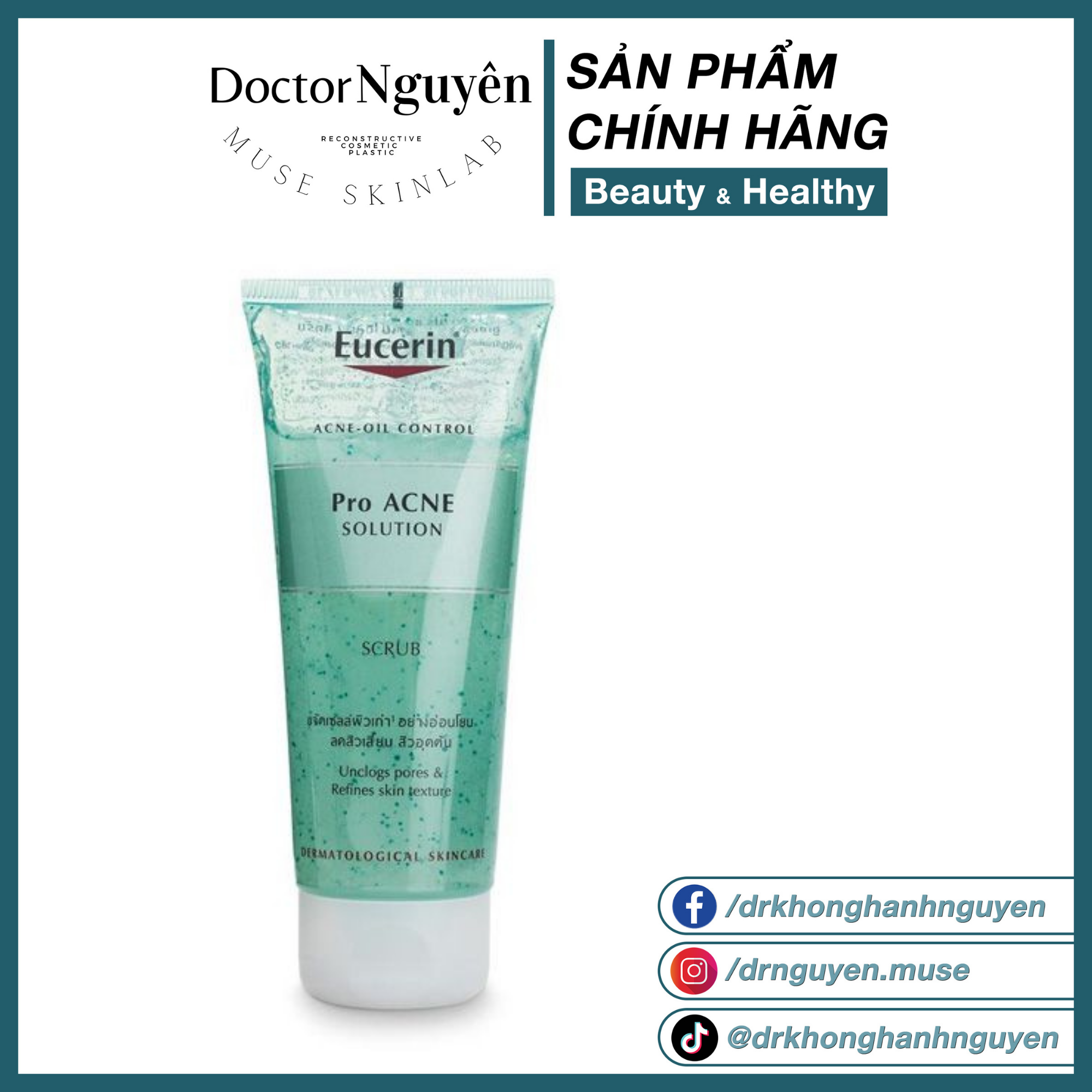 [HÀNG NHẬP KHẨU] Tẩy Tế Bào Chết Eucerin Pro Acne Ngăn Ngừa Mụn (100ml)