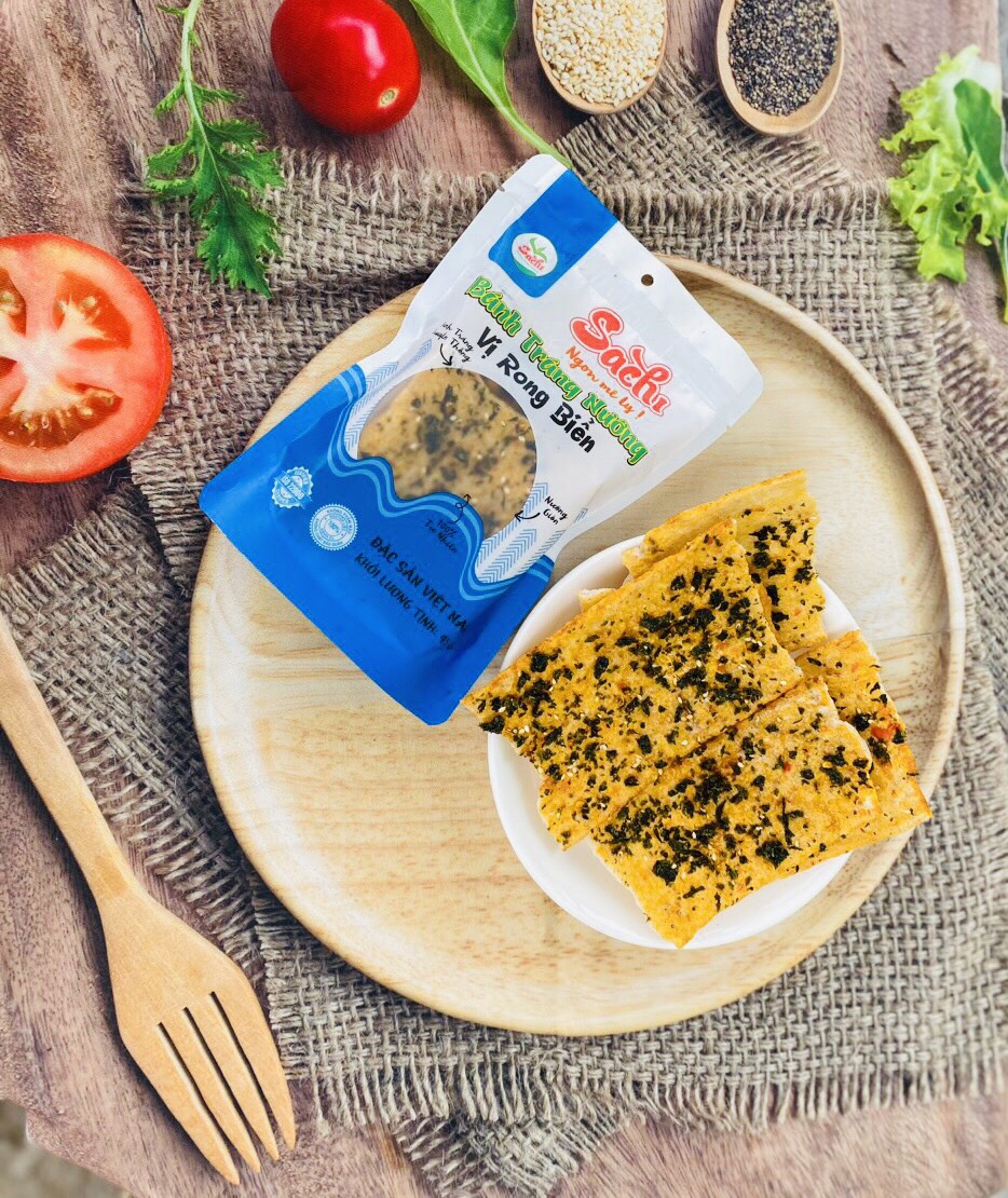 Bánh tráng nướng tẩm vị Rong biển Sachi 45gram.