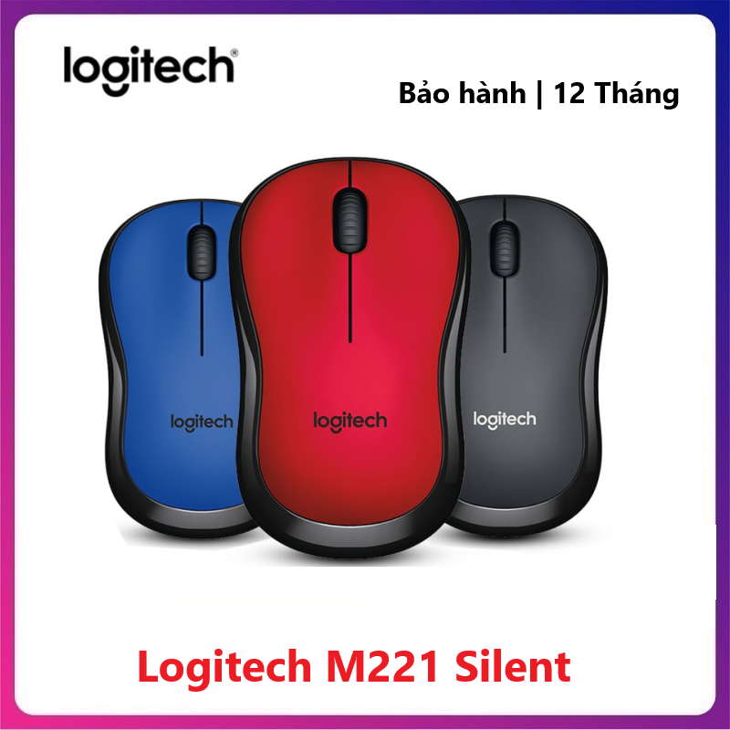 Chuột Không Dây Logitech M221 Silent - Không Gây Tiếng Ồn - Chính Hãng