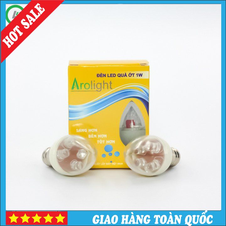 Bóng Đèn LED Quả Ớt Đổi Màu 1W E12 Arolight, Bảo Hành Chính Hãng 12 Tháng