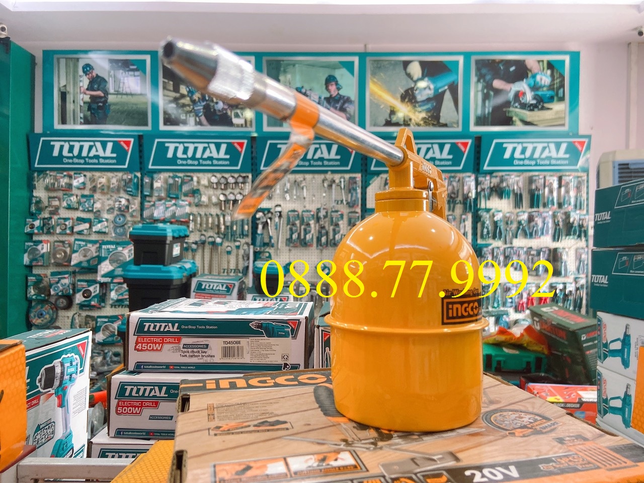 Dụng cụ châm nhớt ingco awg1001 | máy châm nhớt áp lực vận hành 3 - 4bar , dung tích 0.75l phun sơn gỗ, sơn ô