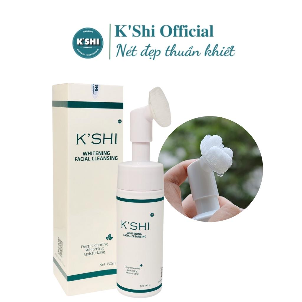 [FREESHIP MAX]Sữa Rửa Mặt Có Đầu Cọ Massage Tạo Bọt K’shi, Làm Sạch Sâu, Trắng Da, Kiềm Dầu Ngừa Mụn, Và Dưỡng Ẩm Cho Da 150ml Kshi [Laure Beauty]