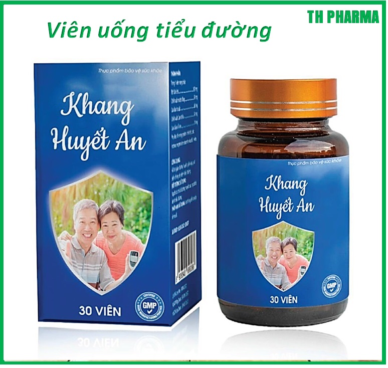 Viên uống giảm đường huyết Khang Huyết An hỗ trợ giảm đường huyết, giảm biến chứng tiểu đường, giảm cholesterol máu- Hộp 30 Viên TH PHARMA