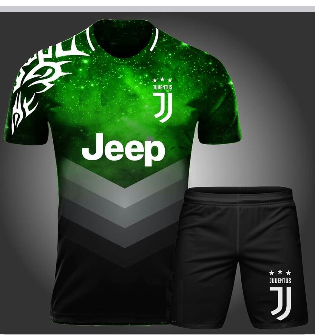 [HCM]Bộ áo đá banh CLB Juve xanh lá chế đẹp 2021