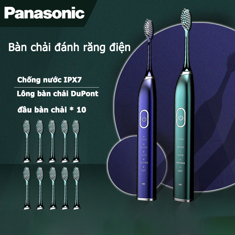 Panasonic Bàn chải điện với 5 chế độ chải răng giúp chăm sóc và làm trắnng