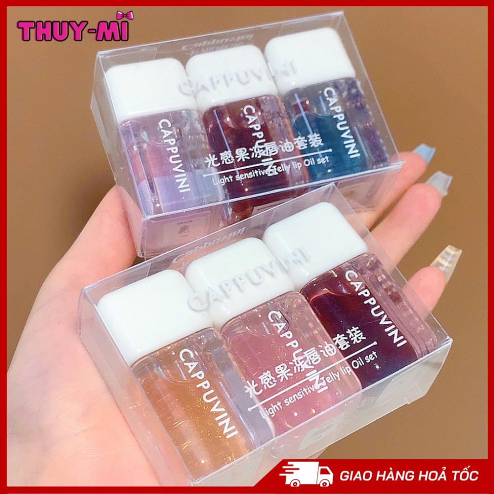 Set 3 son bóng dưỡng ẩm có màu Cappuvini No.CP57
